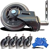 WakeTek Premium Office Chair Wheel Set with Removal Tool. Flexible&amp;Durable.