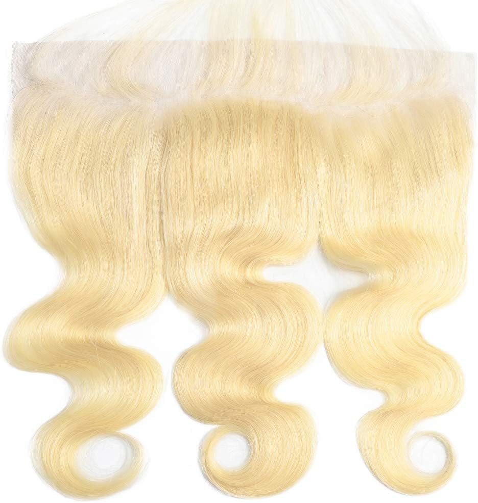 Suttie 613 Platinum Blonde Body Wave Human hair Pre Plucked 13x4 Frontal Lace real Hair Frontal with Baby Hair 6JFL20