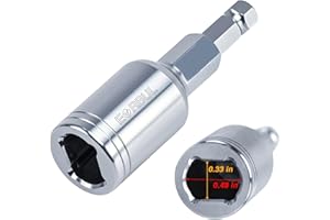 EVRBUL 0.48 × 0.33 in Upgraded Stainless Steel Trailer Winch Electric Drill Adapter Winch Handle Comfort Grip Crank Handle Replacement for Hand Crank Winch Boat Trailer Manual Winch Small Sized