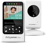 Babysense Video Baby Monitor with 2.4 Inch Screen and Non-Contact Breathing view 2