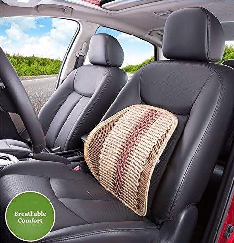 Premium Quality Breathable Back Support for Car, Home / Office Chair (Beige)