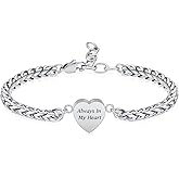 zeqingjw Heart Cremation Memorial Urn Bracelet for Ashes for Women Stainless Steel Adjustable Keepsake Bangle Cremation Memorial Ash Jewelry