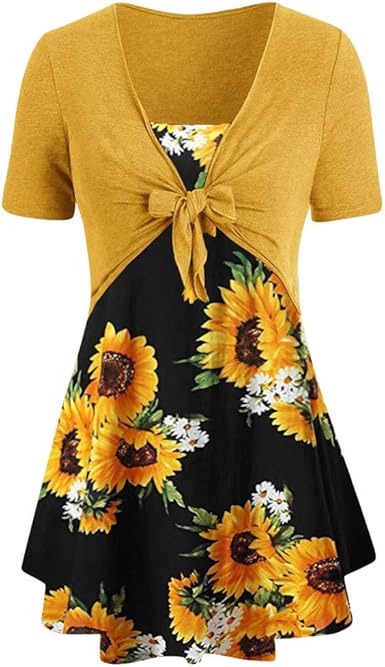 sunflower print sundress