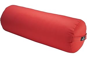 Hugger Mugger Round Yoga Bolster - Firm Round Shape, Higher Profile, Great Under Knees, Soft Support, Handmade in The USA
