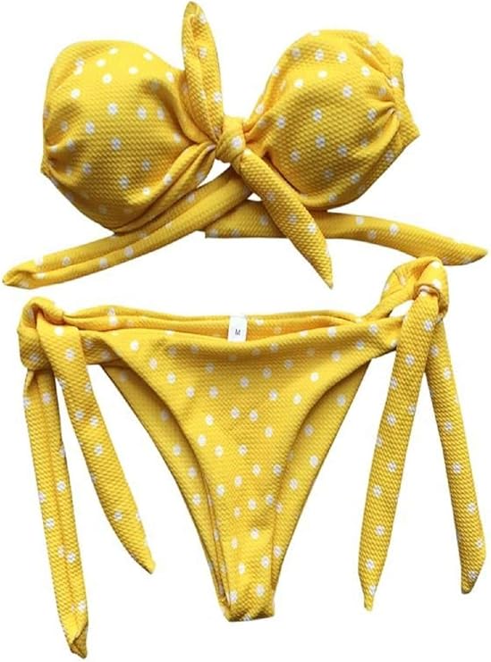 bandeau bikini mit schnürung