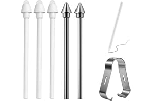 [3+2 Pack] 3 Soft Tips+2 Titanium Alloy Galaxy Tab S11 Ultra Stylus Pen Tips Replacement for Samsung Galaxy Tab S11 Ultra S11