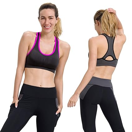 ALONG FIT Sport BH Nahtlos Damen, Bustier Push Up Komfort-BH Ohne Bügel für Sport, Fitness oder Casual