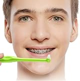 Cretty-Meet Soft Tufted Wisdom Toothbrush 2pcs Green Blue Detail Cleaning view 4