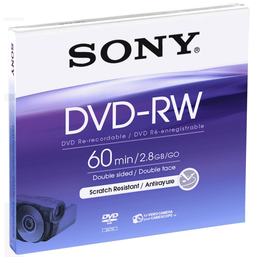 Sony 60min 8cm Double Sided 2.8 GB DVDRW ReRecordable DVD Amazon.co