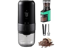 Artkoff Burr Coffee Grinder with 60 Grinding Settings, Electric Coffee Bean Grinder for Home Use with 60 Seconds Timer & 1-8 Cup, Touch Screen, Anti-static, Stainless Steel, Green