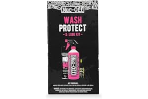 Muc-Off Wash, Protect & Lube Kit | Complete Bike Cleaning & Maintenance Kit | Includes Nano Tech Bike Cleaner, MO-94 Protect Spray & Dry Chain Lube