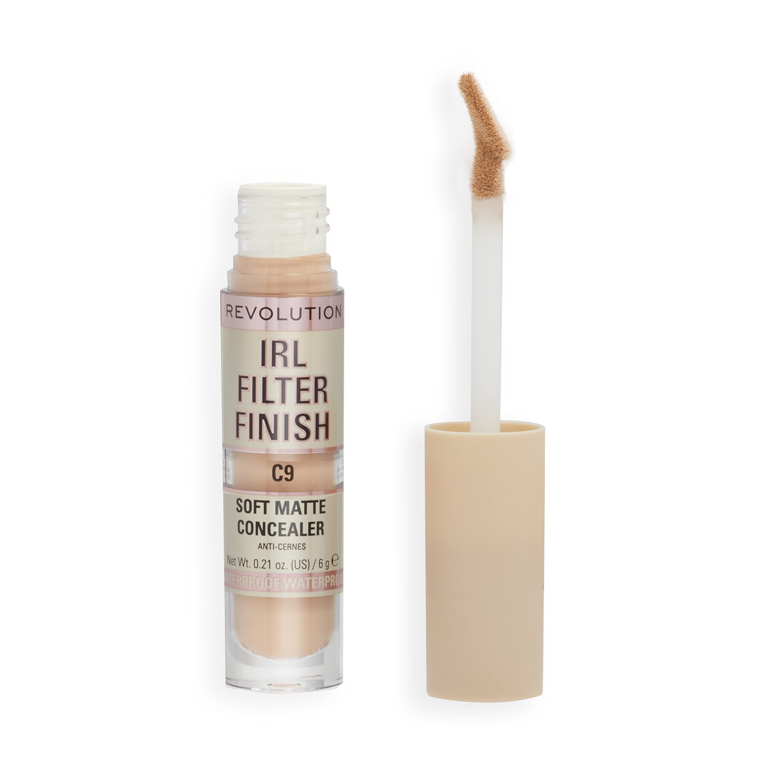Makeup Revolution, IRL Filter Finish Concealer, Medium to Full Coverage, C9, 6g