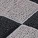 Door Mat - Rug for Floor & Shoe Scraper – 17 by 31.5 Inches – by Utopia Home (Grey & Black)