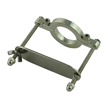 BDSM Erotik CPT Ball Torture-Ballstrecher mit Hodenquetsche Strecher Klemme Edelstahl