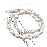 Baroque Pearl Beads Natural Cross Shape Cultured Freshwater White Pearl Loose Bead for DIY Women Pendants Earrings Jewelry Making