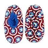 Captain America Justice League Avengers Fuzzy Babba Slipper Socks (Small-Medium, Multi)