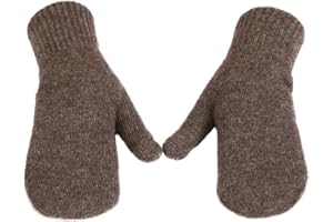 FYJDI Winter Gloves for Men Cold Weather Warm Knit Elastic Mittens Men Soft Comfortable Knitted Mittens Stretchy Snow Gloves