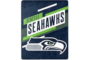 NORTHWEST ART MALL Northwest NFL Seattle Seahawks Oversized Silk Touch Throw Blanket, Team Colors, 55" x 70"