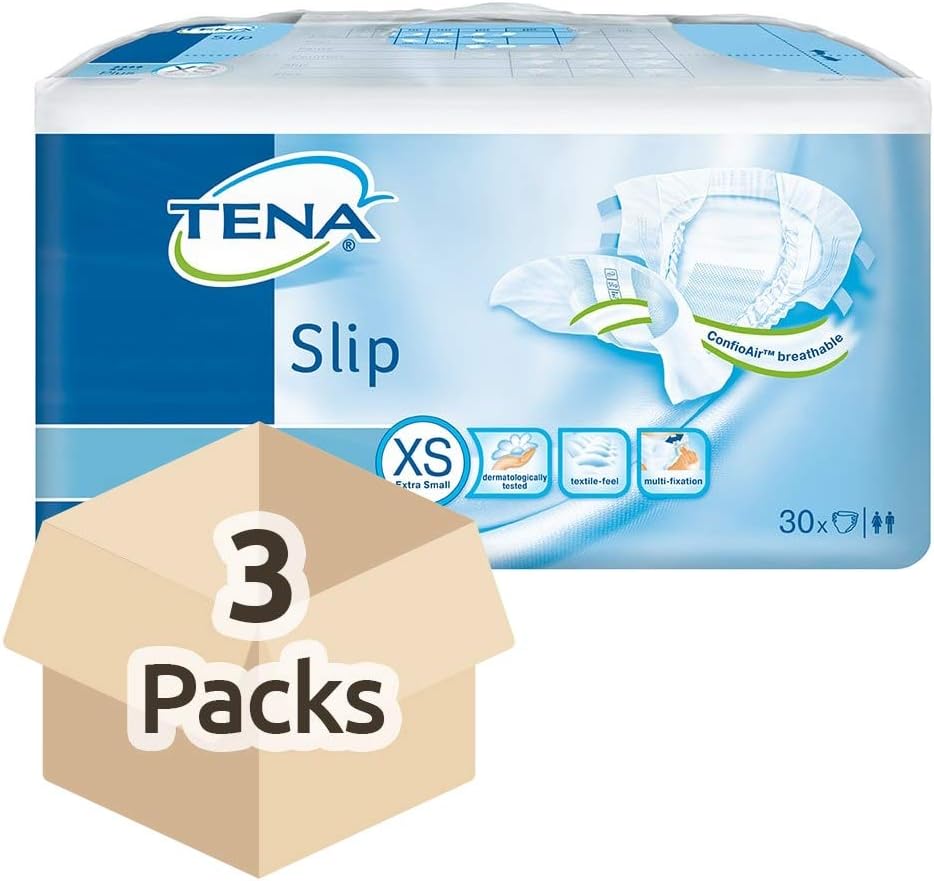 Tena Slip Plus XS - Box of 90 All-in-one briefs