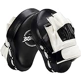 Valleycomfy Boxing Pads Curved Focus Punching Mitts for Men Women | Leatherette Training Hand Pads,Ideal for Karate, Muay Thai Kick, Sparring, Dojo, Martial Arts