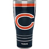 Tervis Traveler NFL Chicago Bears - MVP Triple Insulated Tumbler Travel Cup Keeps Drinks Cold & Hot, 30oz, Stainless Steel