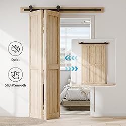 AONAYIOA 36"/3FT Bi-Folding Sliding Barn Door