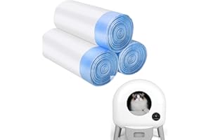 ZEACOTIO Automatic Litter Box Drawstring Litter Bags, 60 Replacement Bags, Drawstring Closure 111..