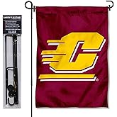 College Flags & Banners Co. Central Michigan Chippewas Garden Flag with Pole Stand Holder