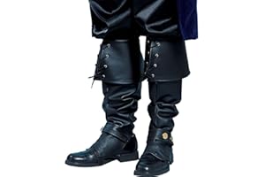 Deluxe Black Vinyl Boot Tops Costume Accessory