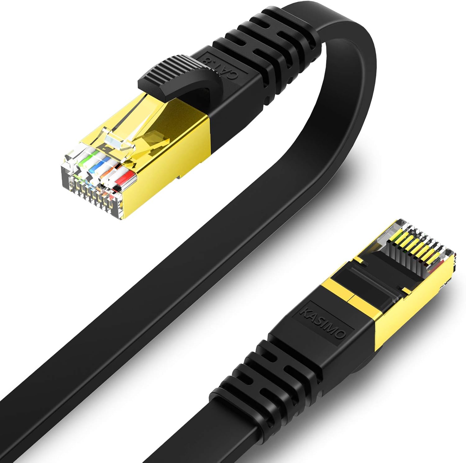 KASIMO Cable de Red Plano de Alta Velocidad, Cable Cat8, 40