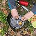 urbenfit Camping Cookware Set, with Aluminum Pot with Lid, Bowl, Wooden Spatula, Spoon with Stainless Steel Handle, Cleaning Sponge, Thick Gloves