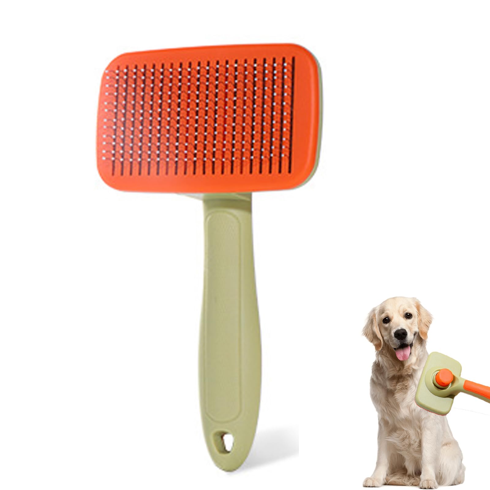 Pet Hair Removal Brush for Homes with Shedding Animals (Orange Green)