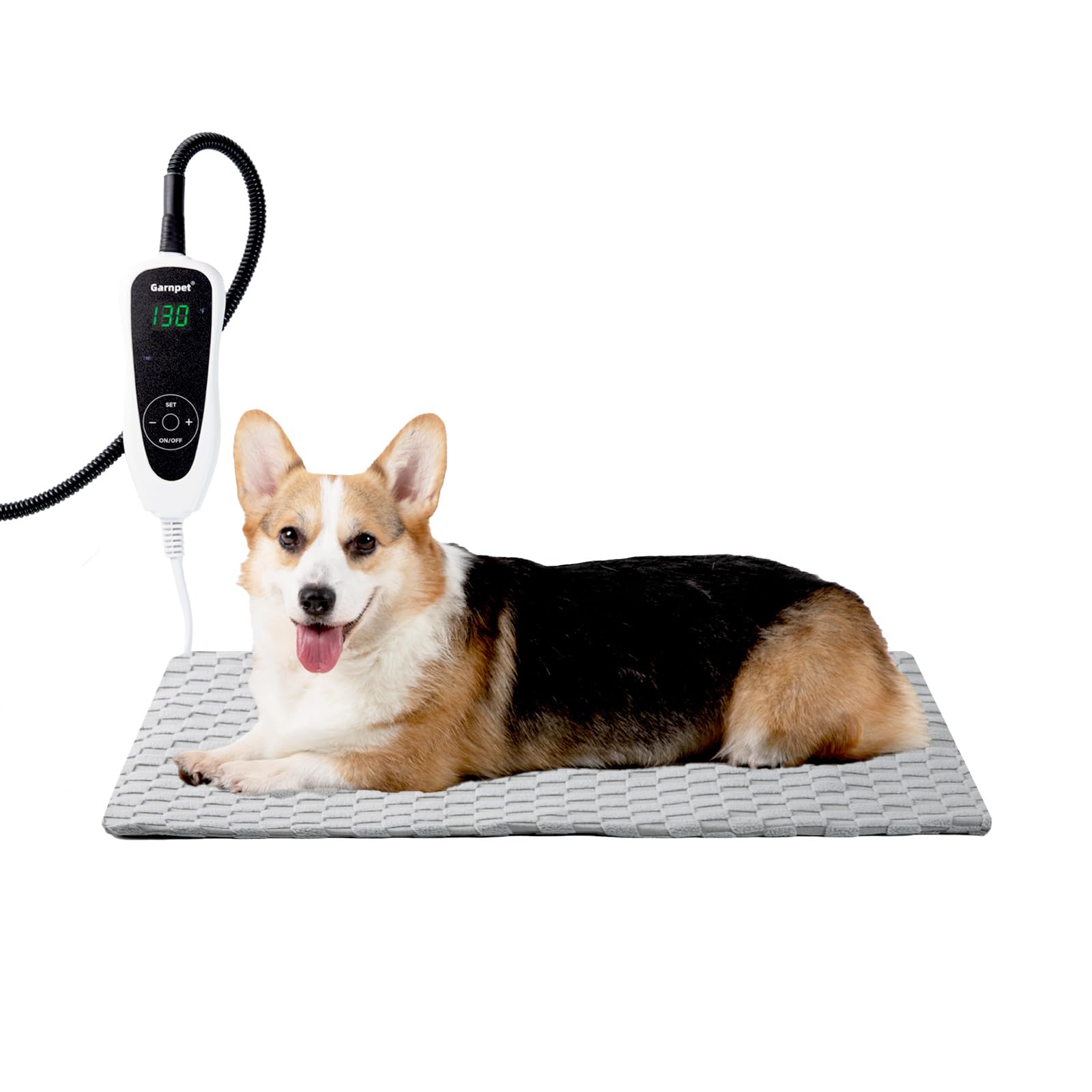 Photo 1 of Garnpet 22x18 Inch Cat Heating Pad, Heated Cat Bed Indoor, Heated Dog Bed with Steel-Wrapped Cord, 25-Level Timer & 11-Level Adjustable Temperature Pet Heating Pad