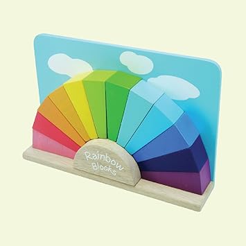 Brainsmith Rainbow Building Blocks -Brainsmith -Logical Thinking -Building Blocks - Counting Skills - Brain Development - Birthday Gift - Child Safe Toys - 2 Years and Above