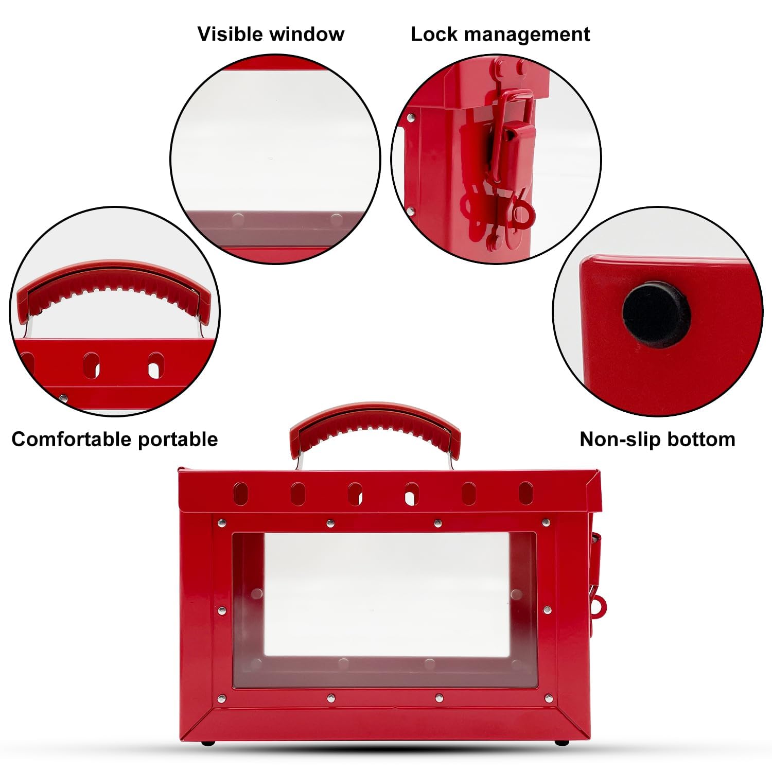 Mua SAFBY Lockout Tagout Box Kit Portable Safety Group Padlock Box with ...