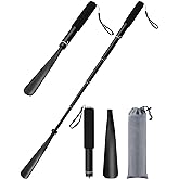 TriPro Shoe Horn Long Handle -15"-37" Telescopic Metal Shoe Horn Adjustable Length, Aluminum Alloy, Portable Long Handled Sho