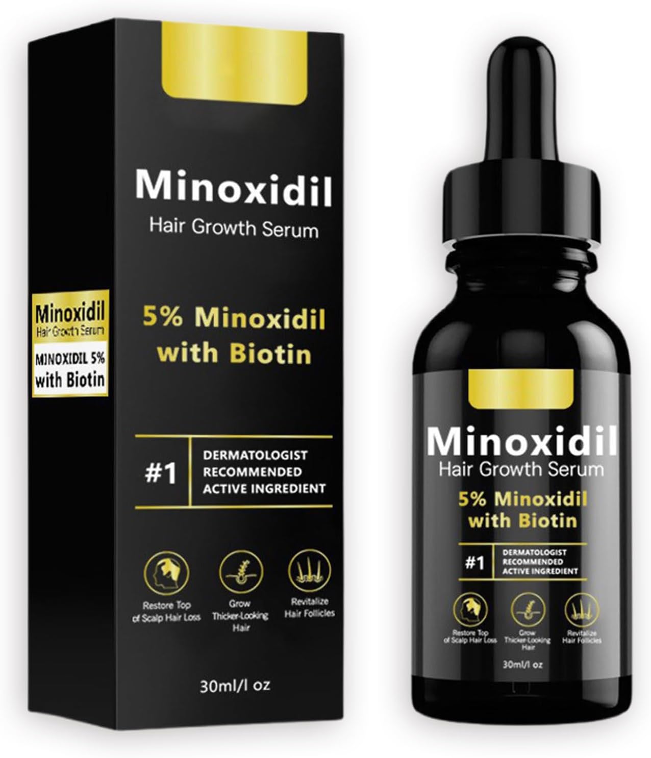 Minoxidil Hair Serum, Suitable for Both Men and Women, 5% Minoxidil Hair Growth, Resulting In Thicker, Stronger Hair.