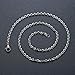 Aoiy Stainless Steel 2mm and 3mm Rolo Cable Chain Necklace, Set of Two