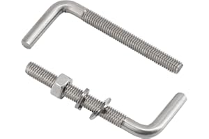 (50 Pieces) M4x50mm L Shaped Threaded Bolt Kits 304 Stainless Steel Foundation Anchor Bolts Square Screws Hooks For Hanging