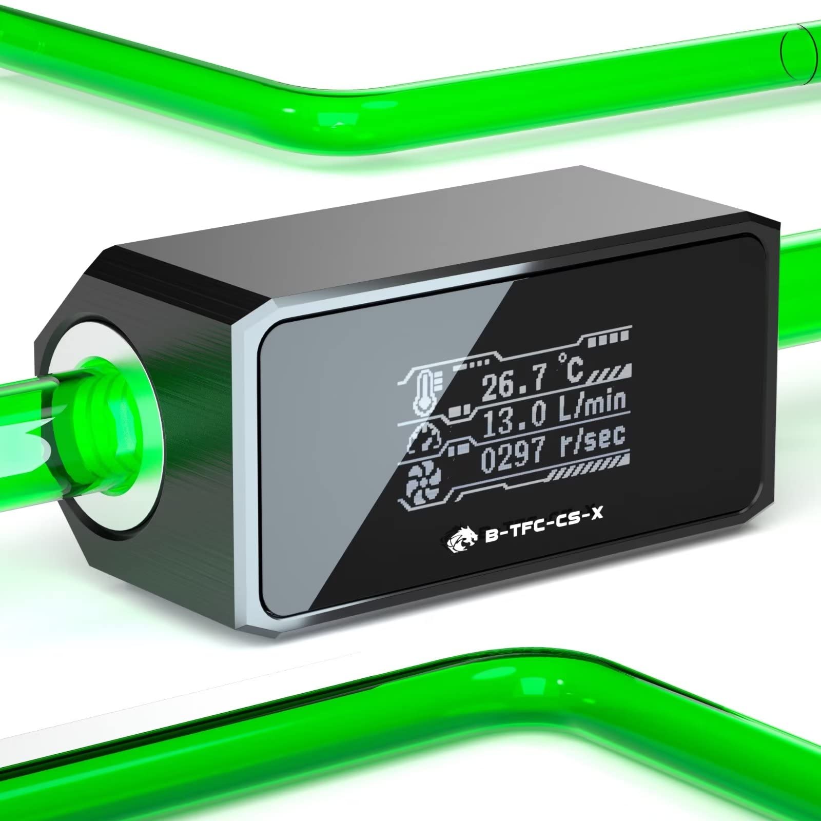 Photo 1 of G1/4" OLED Display PC Water Cooling Flowmeter/Thermometer System Monitor, High Temperature Alarm Water Cooler