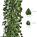 HOGADO Fake Vines, 79 FT Artificial Hanging Plants Silk Golden Devil's Ivy Leaves for Reptiles Wall Livingroom Outdoor Party Festival Decor Pack of 12