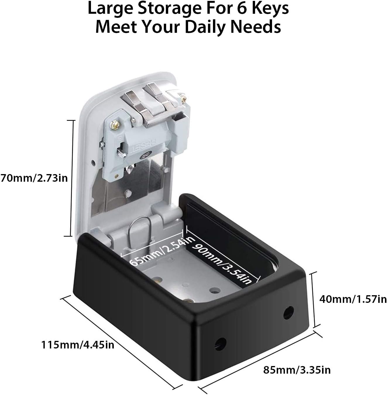 Key Lock Box, Combination Lockbox with Code for House Key Storage, Combo Door Locker: Electronics