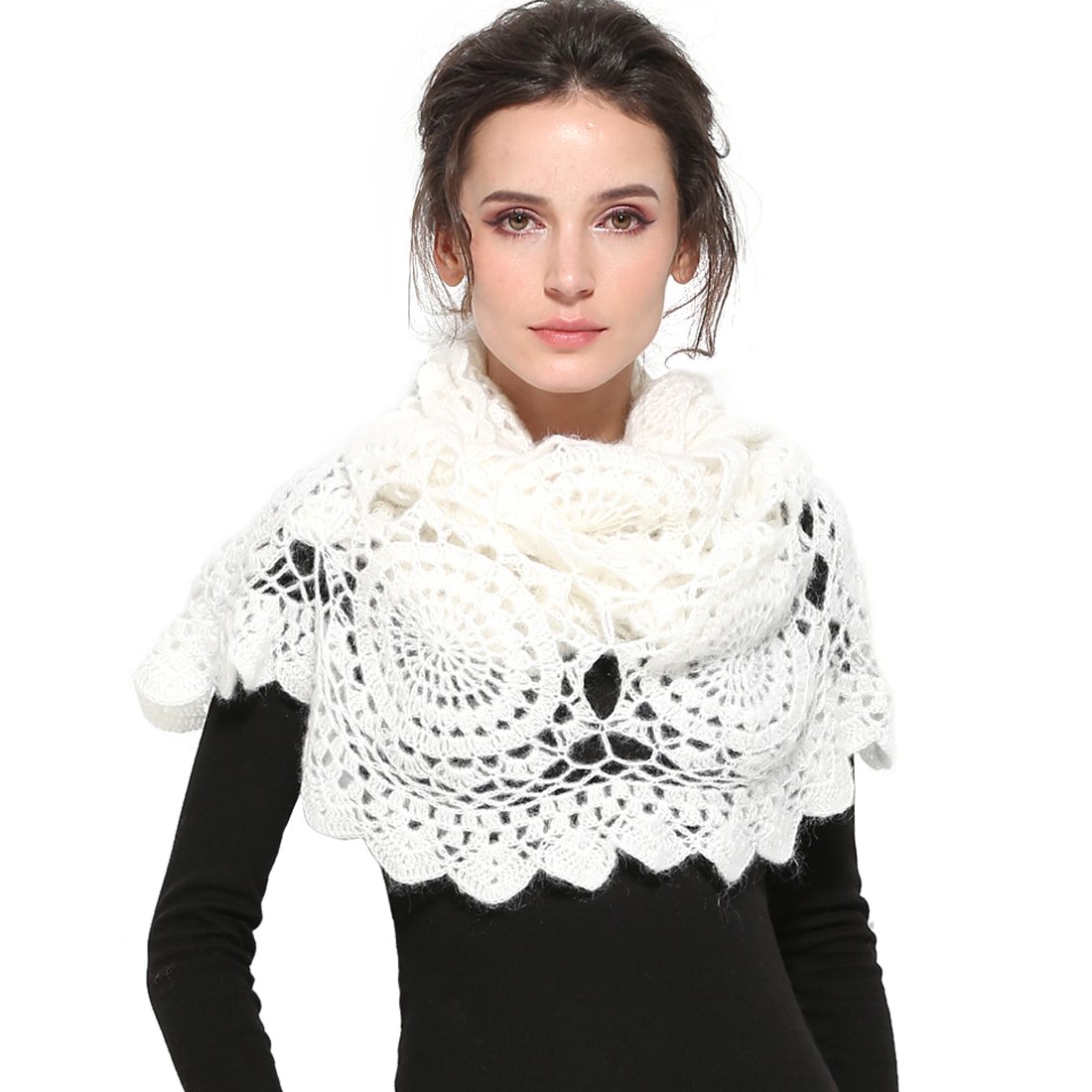 ZORJAR Wool Women Knitted Scarf Winter Shawl Crochet Mohair Fashion Scarves ZORJAR Wool Women Knitted Scarf Winter Shawl Crochet Mohair Fashion Scarves