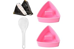 Kynetik 2 Pieces Triangular Onigiri Mold, 136 ml Musubi Mold Press, Non Stick Sushi Onigiri Maker, DIY Rice Ball Maker, 3 x 9