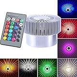 Fullfun Colorful RGB Spiral LED Wall Lamp Light, 360 Degrees, Remote control (B)