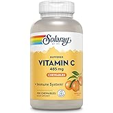 SOLARAY Chewable Vitamin C with Rose HIPS and Acerola Cherry - Buffered Vitamin C for Gentle Digestion - Immune Support Supplement - Natural Orange Flavor, 60-Day Guarantee, 100 Serv, 100 Chewables