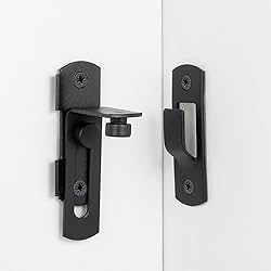 INIRET Flip Door Sliding Latches，Matte Black 90