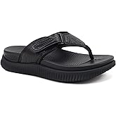 KuaiLu Men's Orthotic Cushion Flip Flops Mens Athletic Recovery Foam Walking Sandals Lightweight Summer Beach Flip-Flop Slides Shoes for Man, Soft Comfort Fit & Arch Support