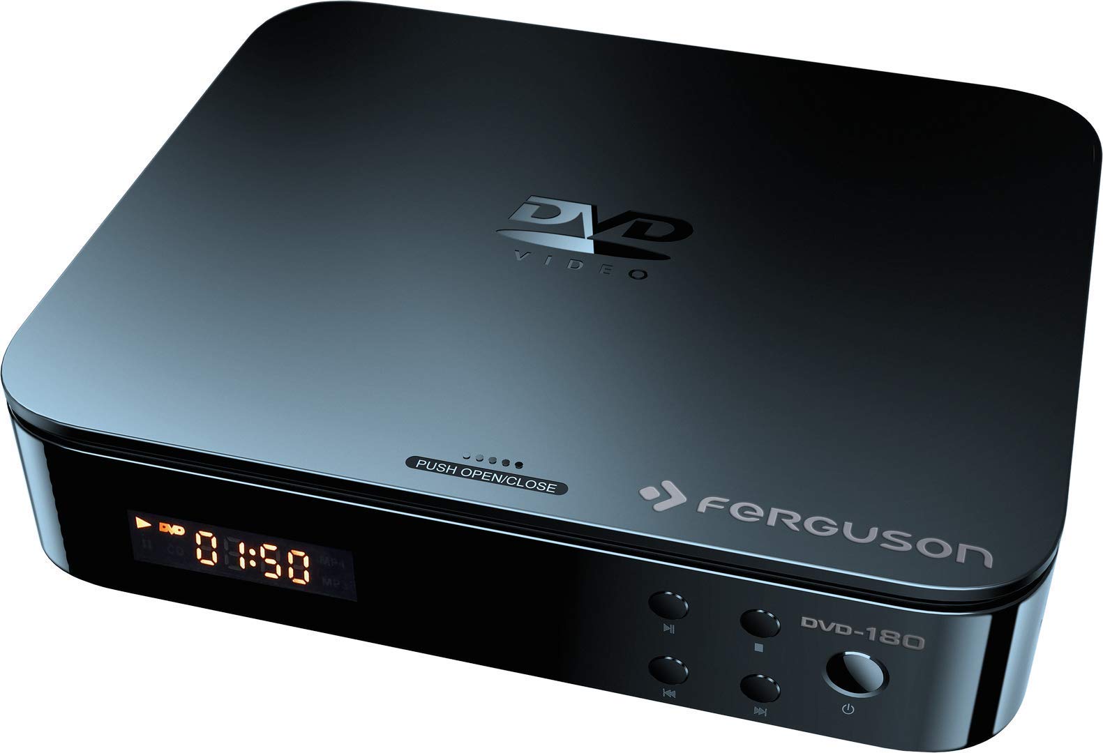Ferguson DVD-180 is a DVD player that allows you to watch videos in Full HD, listen to digital MP3 music and show JPEG images in Full HD resolution on your TV.