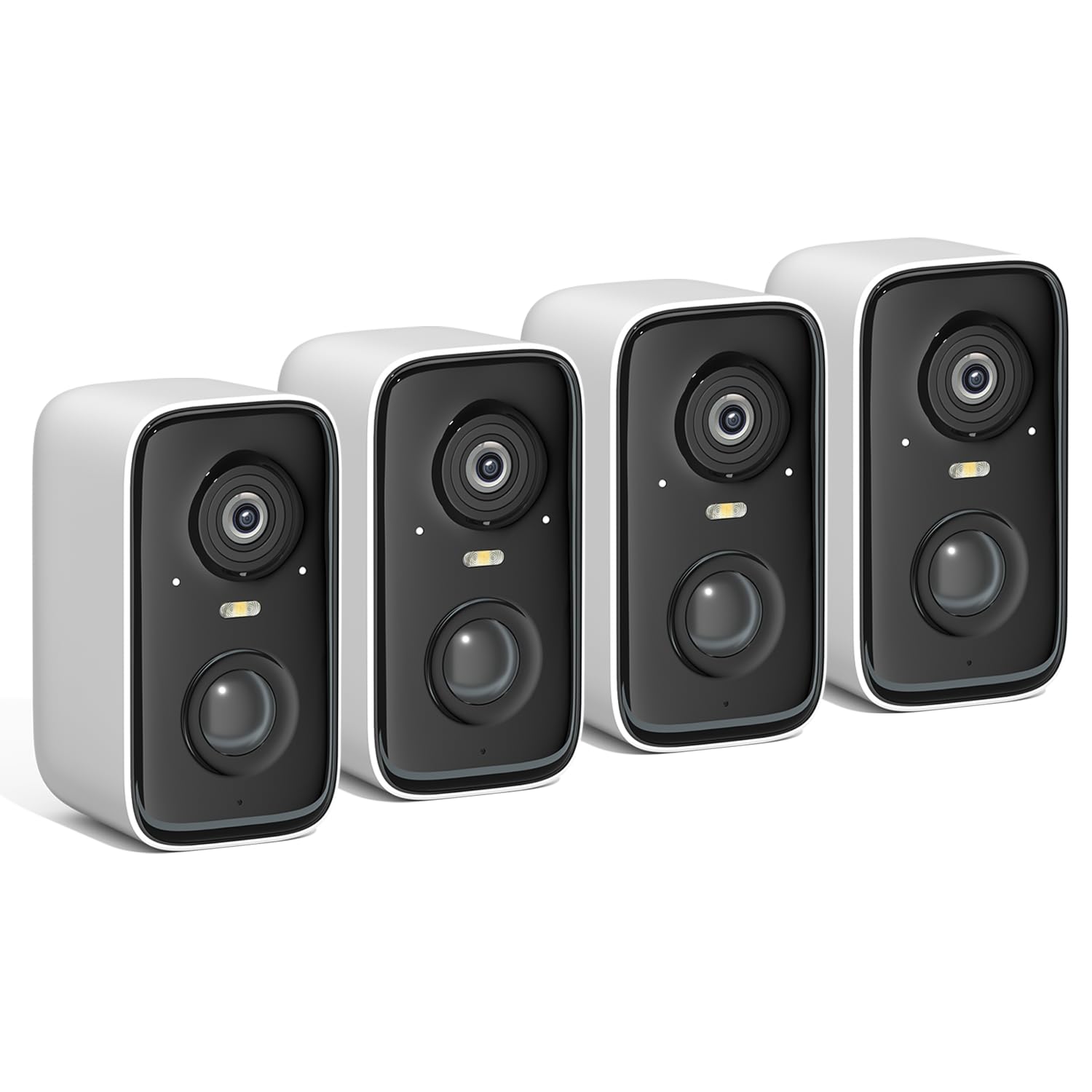 Photo 1 of 4Pack Security Cameras Wireless Outdoor, 2K Wireless Cameras for Home Security with Spotlight & Siren, Color Night Vision, AI Motion Detection for Home Front/Backyard, Garage, Driveway Supports Alexa